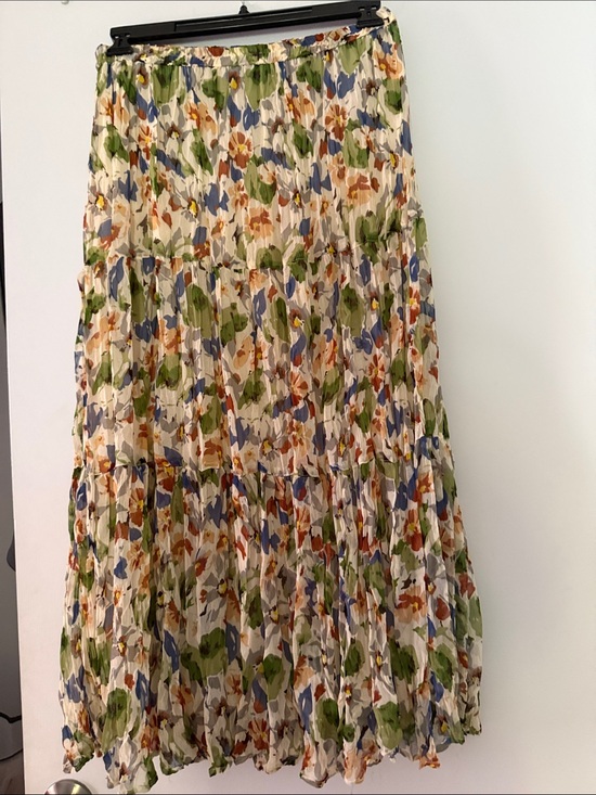 krazy kat Dresses & Skirts - Floral Tiered Iined Maxi Skirt - Multi-Color